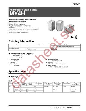 MY4H-US DC24 datasheet  